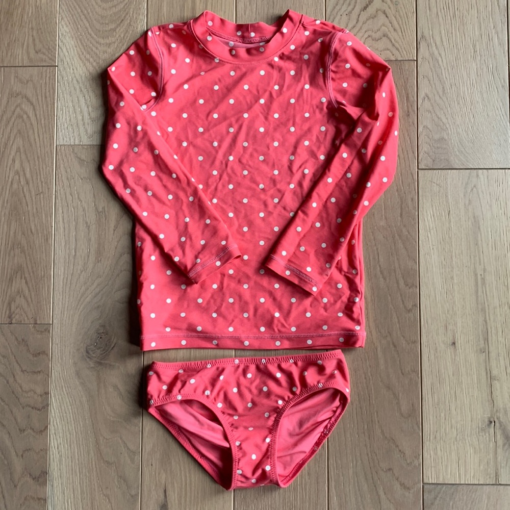 Primary Pink Rashguard Swim Set